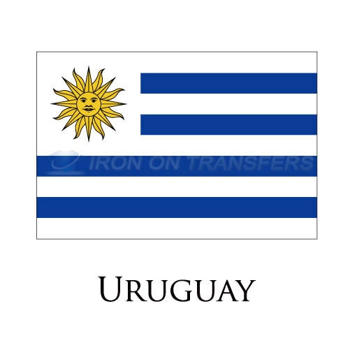 Uruguay flag Iron-on Stickers (Heat Transfers)NO.2013
